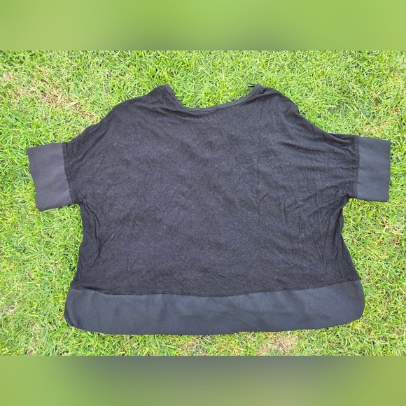 Zara Black Top with Sheer Detail - Picture 3 of 3